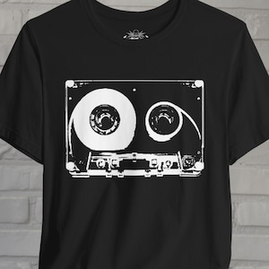 CASSETTE TAPE T-SHIRT - Vintage Vinyl Shirt - Punk Hipster 80s 90s Music- Ramones, Sex Pistols, Bauhaus, Exploited - Metal, Grunge, Emo