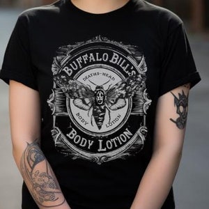 Horror Movie T-shirt Buffalo Bill Shirt Lotion Tee Silence of Lambs Parody Shirt Funny Gift Horror Fans Unisex Ladies Long Sleeve Hoodie image 1