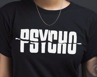 Alfred Hitchcock Psycho T-shirt | Classic Horror Movie Hoodie | Black Graphic Tee | Iconic Thriller Film Shirt | Vintage Cinema Apparel