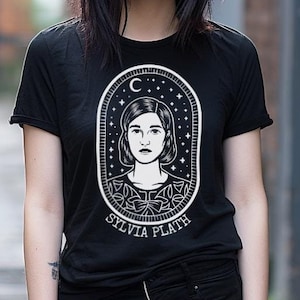 Sylvia Plath T-Shirt | Literary Unisex Tee | Poetry Fan Shirt | Gift for Book Lovers, Readers, and Fans of Classic Literature Apparel