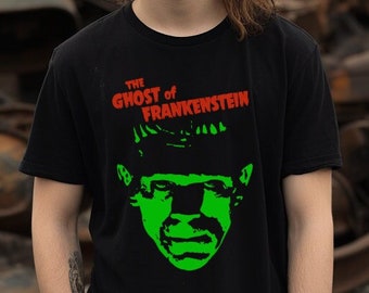 Ghost Frankenstein Tee | Soft Cotton T-shirt | Classic Horror Top | Monster Movie Shirt | Vintage Film Apparel | 3 Colors Available