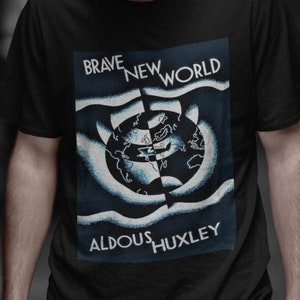 Camiseta Un mundo feliz / Camiseta con portada de libro clásico de Aldous Huxley / Camiseta de literatura vintage para fanáticos y lectores / Amantes de las novelas clásicas