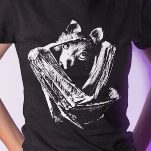 Bat Shirt Gothic Shirt Vampire Graphic Tee Goth Fashion Top Oddities Style Curiosity Gift For Bat  XS-5X Unisex Ladies Long Sleeve Hoodie