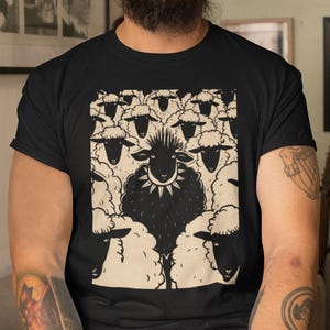 Black Sheep Bella Canvas Tee, Rebel T-Shirt, Unique Bella Canvas Shirt, Unisex Outcast Tee, Black Sheep Shirt, Quirky Gift Apparel