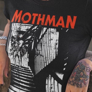MOTHMAN T-SHIRT for Horror Movie Lovers of Halloween and Michael Myers Point Pleasant Mothman Cryptid Shirts Gift for Cryptozoology Fans