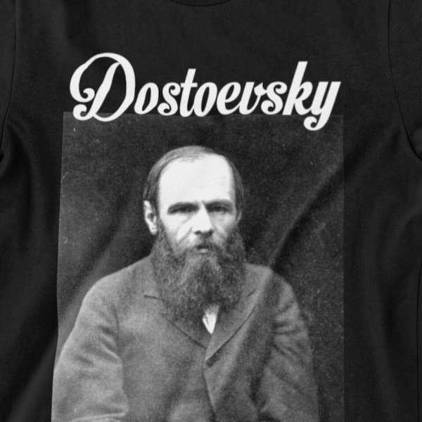 Fyodor Dostoevsky T-Shirt | Brothers Karamazov Author Tee | Classic Literature Top | Writer Portrait Shirt | Book Lover Apparel