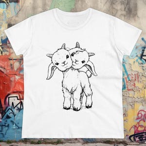 Punk Shirt Two-Headed Calf shirt Goat T-Shirt Tee Weird Vintage Style Punk Oddities Gift Goths Ladies, Long Sleeve, Tank Top, Sweatshirt image 7