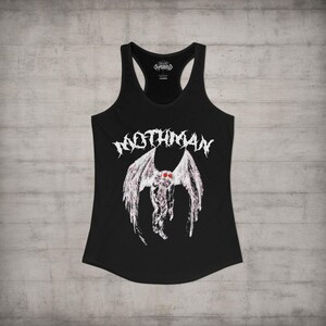 Mothman Shirt Spooky Cryptid Tee Gothic Horror Paranormal Top Punk Aesthetic Point Pleasant WV Gift for Mothman Lovers image 8