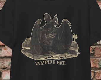 VAMPIRE BAT T-SHIRT - Goth Gothic Shirt - Punk Horror Halloween- Ramones, Sex Pistols, Bauhaus, Exploited - Metal, Grunge, Emo, Alternative