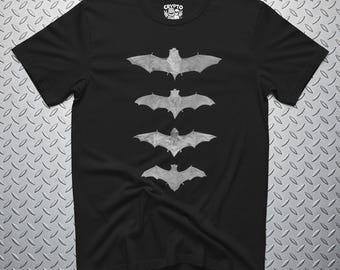 Goth Bat T-Shirt: Vertical Flying Bats - T-shirt, Long Sleeve, Hoodie