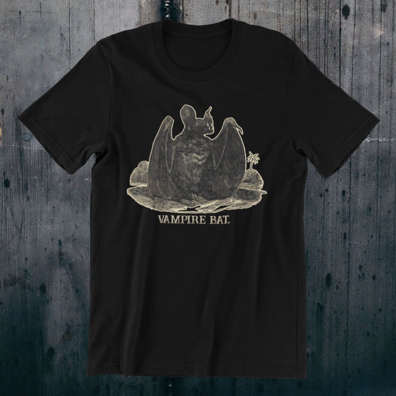 VAMPIRE BAT T-SHIRT - Goth Gothic Shirt - Punk Horror Halloween- Ramones, Sex Pistols, Bauhaus, Exploited - Metal, Grunge, Emo, Alternative image 3