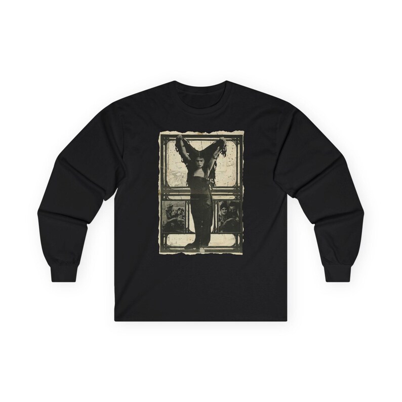 Theda Bara Shirt - Goth Gothic Lady Vampire - Spooky Halloween Punk - Edgy Alternative Fashion - Eerie Dark Style - Horror-Inspired Tee Long Sleeve Tee