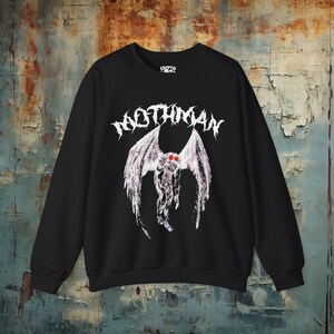 Mothman Shirt Spooky Cryptid Tee Gothic Horror Paranormal Top Punk Aesthetic Point Pleasant WV Gift for Mothman Lovers Sweatshirt