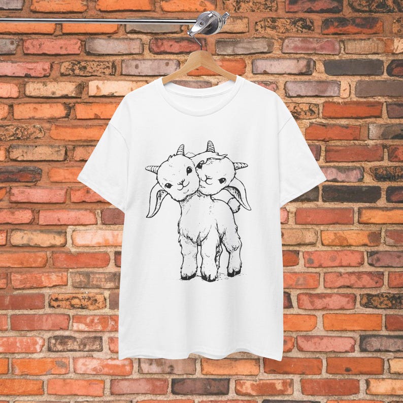 Punk Shirt Two-Headed Calf shirt Goat T-Shirt Tee Weird Vintage Style Punk Oddities Gift Goths Ladies, Long Sleeve, Tank Top, Sweatshirt image 6