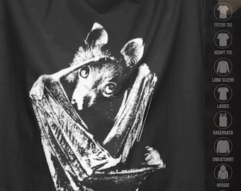 Bat Shirt Gothic Shirt Vampire Graphic Tee Goth Fashion Top Oddities Style Curiosity Gift For Bat  XS-5X Unisex Ladies Long Sleeve Hoodie