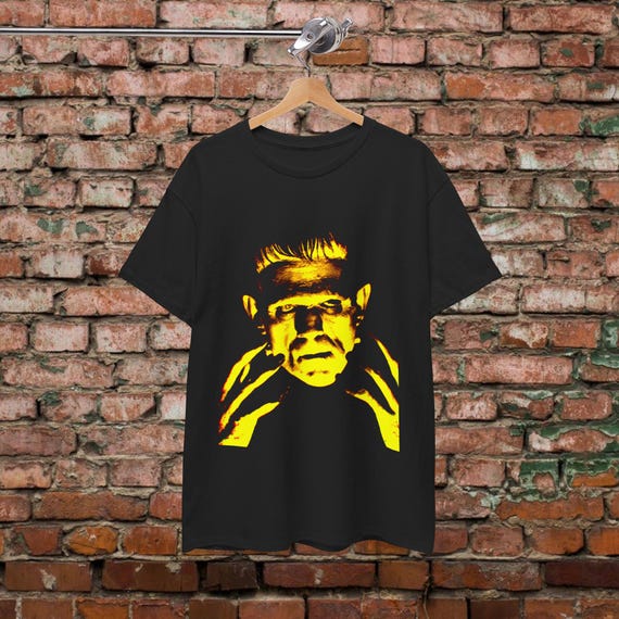 Frankenstein Shirt | Green Frankenstein Monster Shirt |  Boris Karloff Tee | Punk Goth Horror | Halloween Unisex Ladies Long Sleeve