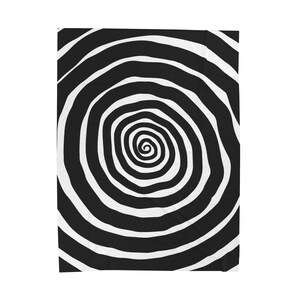 Gothic Spiral Blanket - Contemporary Abstract Plush Throw - Soft Velveteen Blanket for Home Decor - Available in 2 Sizes image 7