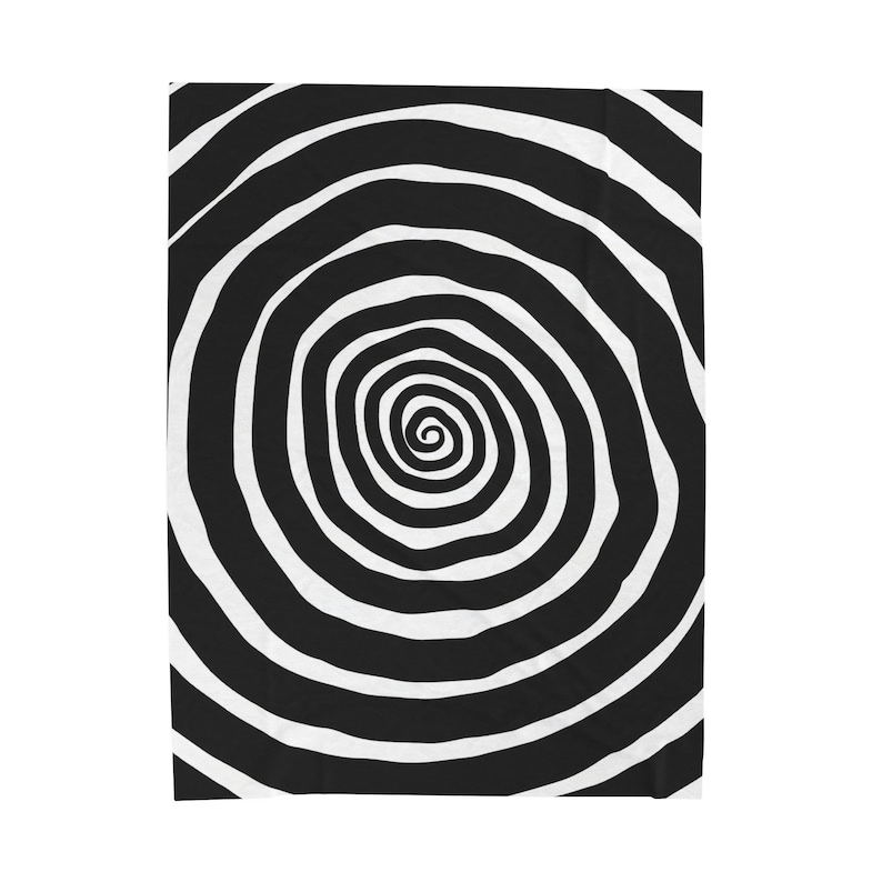 Gothic Spiral Blanket - Contemporary Abstract Plush Throw - Soft Velveteen Blanket for Home Decor - Available in 2 Sizes image 7