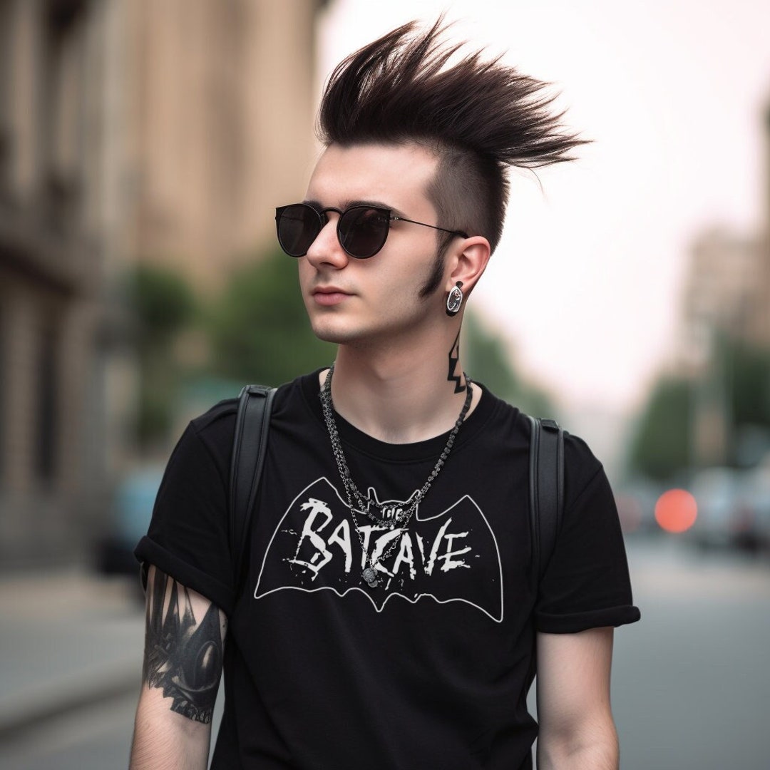 Batcave Goth Shirt - Gothic Death Rock T-shirt - Trad Goth Tee - Bat ...