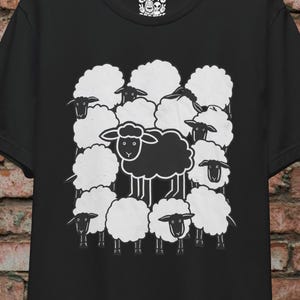 Black Sheep Bella Canvas Tee, Unique Rebel Graphic Shirt, Unisex Outcast T-Shirt, Quirky Gift for Black Sheep, Premium Bella Canvas Tee