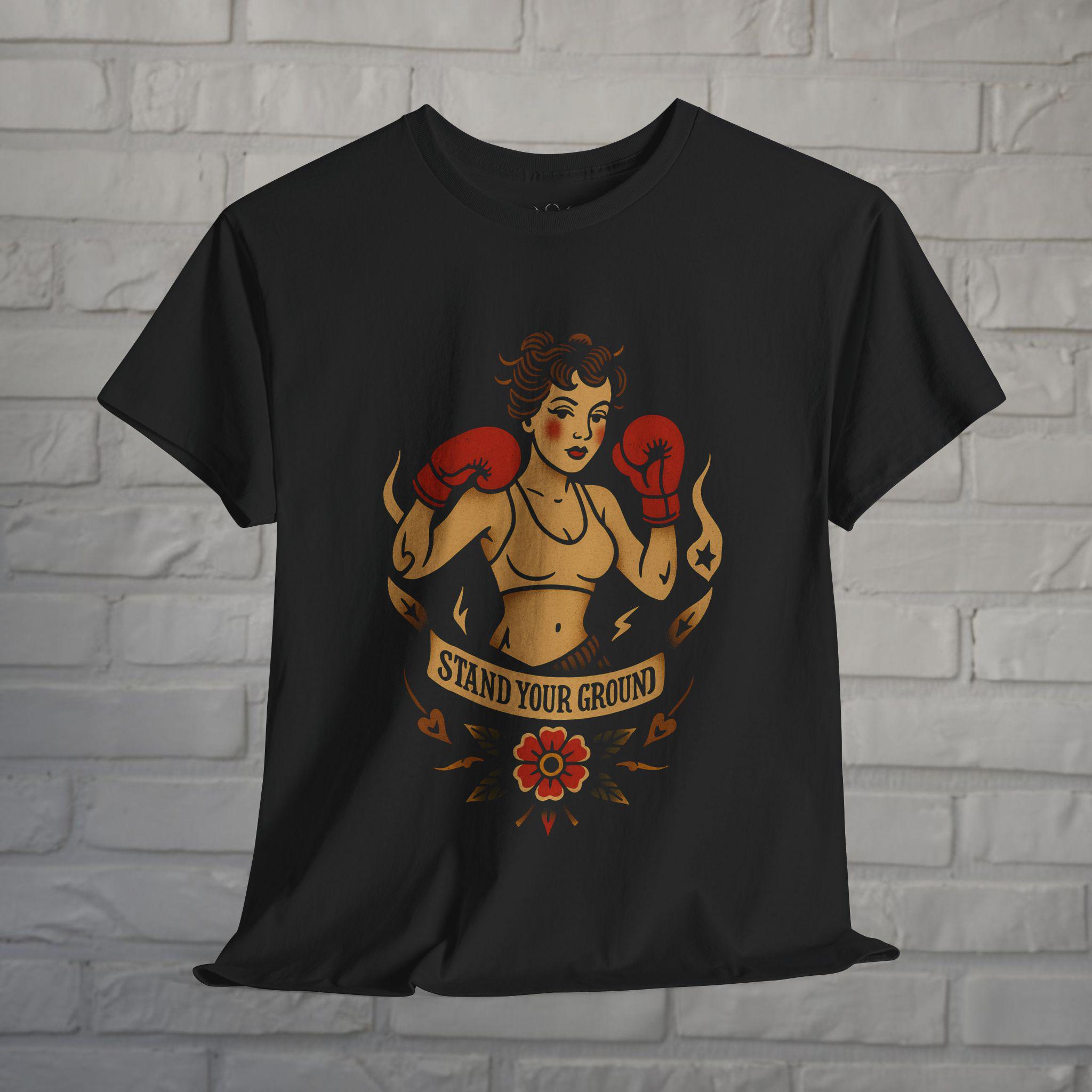 Adesivo Bella donna con i guantoni da boxe, scuro