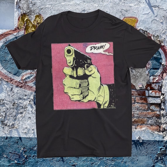 Retro Comic Shirt - Classic Gun 'Draw!' Design, Unisex Tee