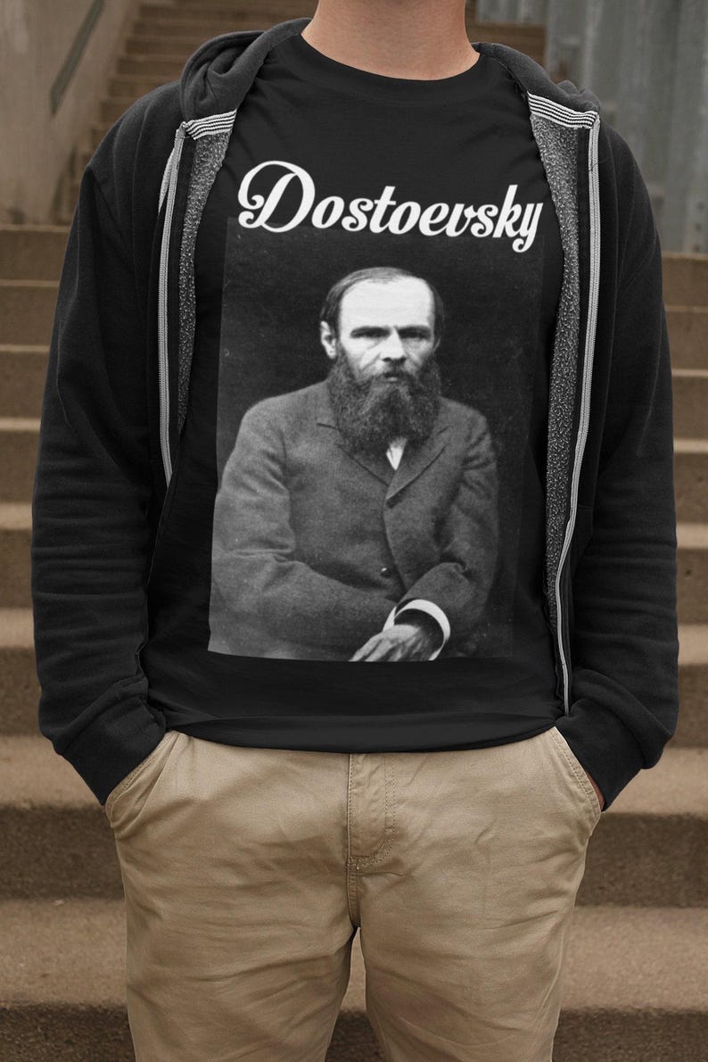 Fyodor Dostoevsky T-Shirt | Brothers Karamazov Author Tee | Classic Literature Top | Writer Portrait Shirt | Book Lover Apparel imagen 2