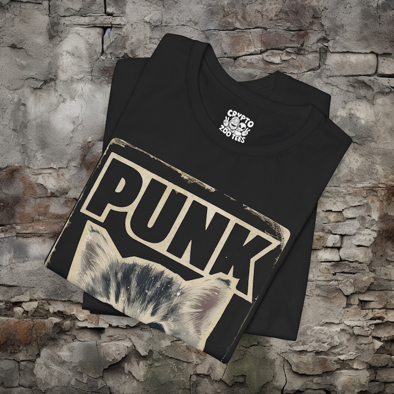 Punk Kitten T-shirt | Bella Canvas Shirt | Punk Rock Cat Kitty Tee | Feline Rebel Top | Goth Pet Lover Gift | Black Shirt Ladies Hoodie Tank imagen 4