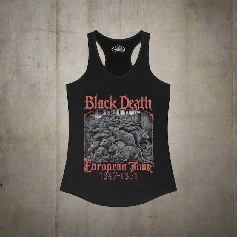 Black Death European Tour T-shirt | Ladies | Sweatshirt Hoodie Metal Tee | Dark Humor Gothic Unisex Shirt | Medieval History Shirt | Bella+ image 9