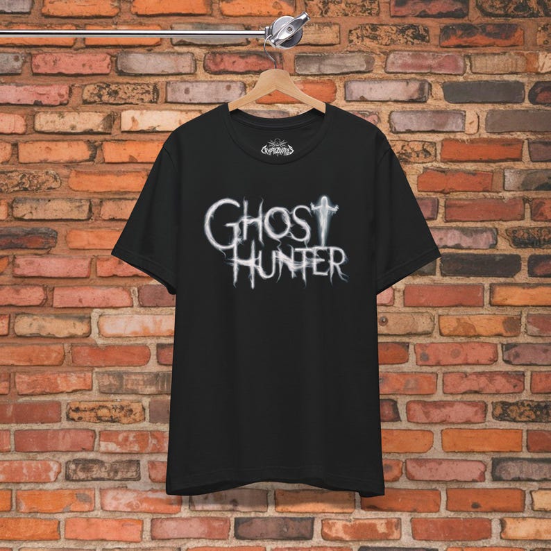 Ghost Hunter T-Shirt | Paranormal Investigator Tee Unisex Supernatural Shirt | Gift for Ghost Lovers, Unisex Ladies Long Sleeve Hoodie Kids Fitted Tee - Bella+