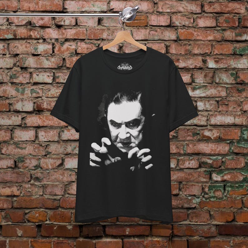 Bela Lugosi Dracula Shirt Classic Horror T Shirt Tee Long Sleeve Ladies Top Vampire Movie Graphic Goth Clothing Halloween Gift For Fan Fitted Tee - Bella+