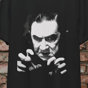 Bela Lugosi Dracula Shirt Classic Horror T Shirt Tee Long Sleeve Ladies Top Vampire Movie Graphic Goth Clothing Halloween Gift For Fan