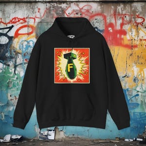 F Bomb Graphic Shirt Funny Swear TShirt Punk Style Retro Humor Top Cuss Word Gift For Dad Husband Friend Unisex Ladies Long Sleeve Hoodie Pullover Hoodie