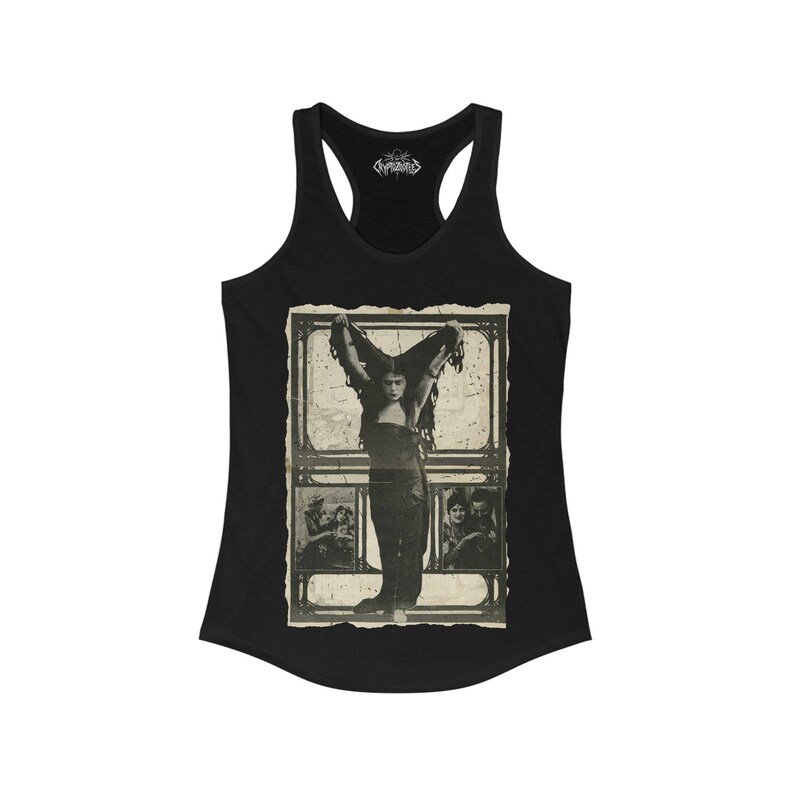 Theda Bara Shirt - Goth Gothic Lady Vampire - Spooky Halloween Punk - Edgy Alternative Fashion - Eerie Dark Style - Horror-Inspired Tee Racerback Tank Top