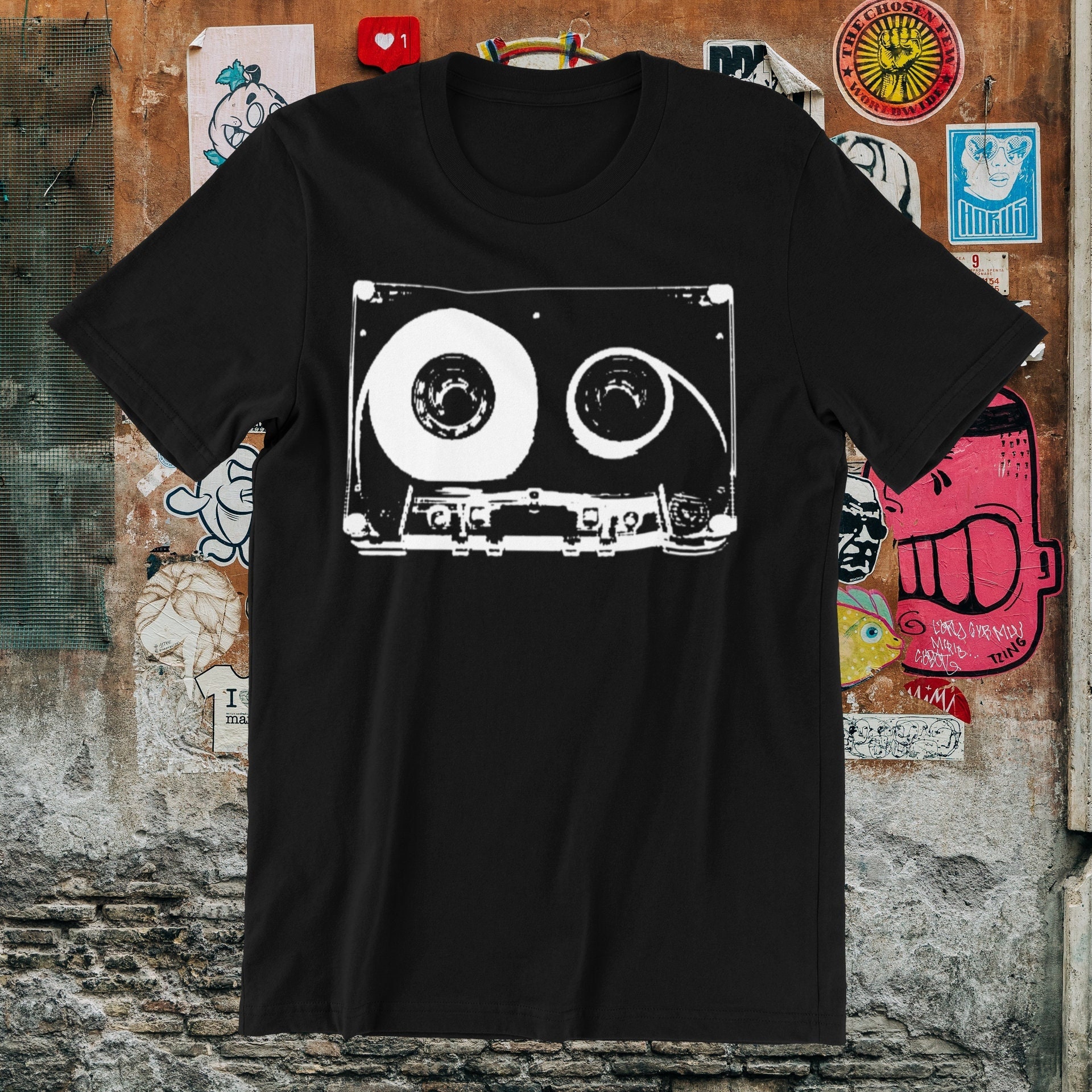 CASSETTE TAPE T-SHIRT Vintage Vinyl Shirt Punk Hipster 80s 90s