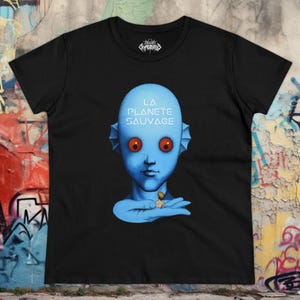 Fantastic Planet Ladies Tee | La Planete Sauvage T-shirt | Sci-Fi Cult Movie Tee | French Cinema Top | GILDAN Apparel | Cartoon Fan Gift