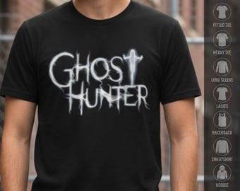 Ghost Hunter T-Shirt | Paranormal Investigator Tee Unisex Supernatural Shirt | Gift for Ghost Lovers, Unisex Ladies Long Sleeve Hoodie Kids