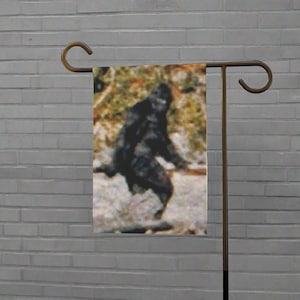 Bigfoot Garden Flag: Humorous Sasquatch Yard Sign, Unique Big Foot Gift for Outdoor Enthusiasts and Cryptozoology and Cryptid Fans