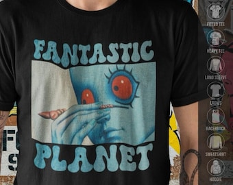 Fantastic Planet T-shirt La Planete Sauvage Shirt Sci-Fi Movie Tee Cult Film Shirt Retro Cinema Clothing Gift for Film Fans