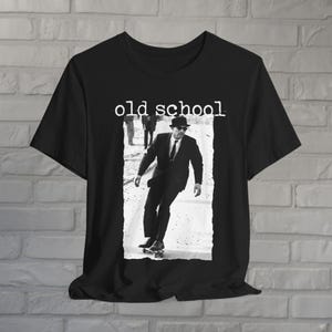 Skateboard Shirt Old School Retro Skater Tee Vintage Hipster Streetwear 90s Style Gift for Skateboarders Kids XS to Adult 5X Hoodie Ladies Classic Fit - Gildan