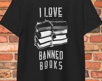 BANNED BOOKS SHIRT - Freedom to Read T-shirt, Read Banned Books Tee, I&#39;m with the banned Tshirt, anti-censorship, Stop Banning Books