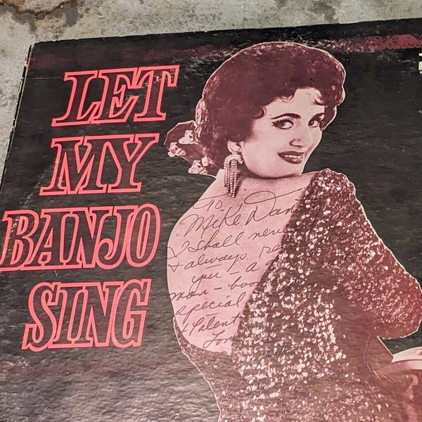 let my banjo sing miss georgette twain signed vinyl record