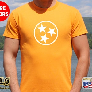 Tennessee Tri-Star Shirt, Tennessee State, Tri-Cities, Tri-Star, Tennessee State Flag, Tennessee Shirt, USA, Birthday Gift, Anniversary Gift