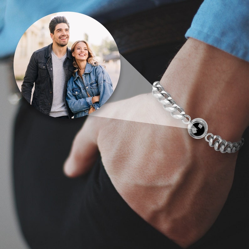 Custom Photo Projection Charm Bracelet