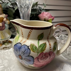 Blue Ridge China hand painted floral Pitcher