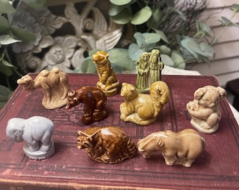 Vintage Wade animal figures. Collectible Wade Whimsies. Red Rose tea figurines. 9 types of  figurines to choose from.