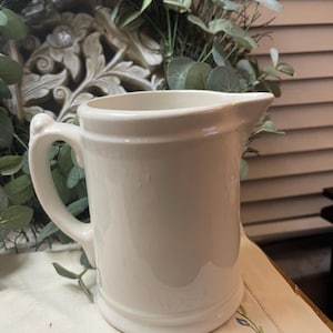 Vintage Homer Laughlin White Ironstone Milk Pitcher