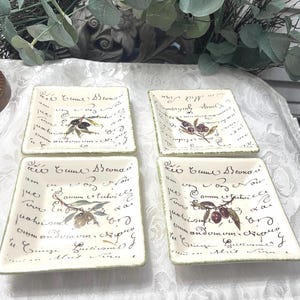 Williams Sonoma Oil Dipping Plates Small Square Plates Set of 4