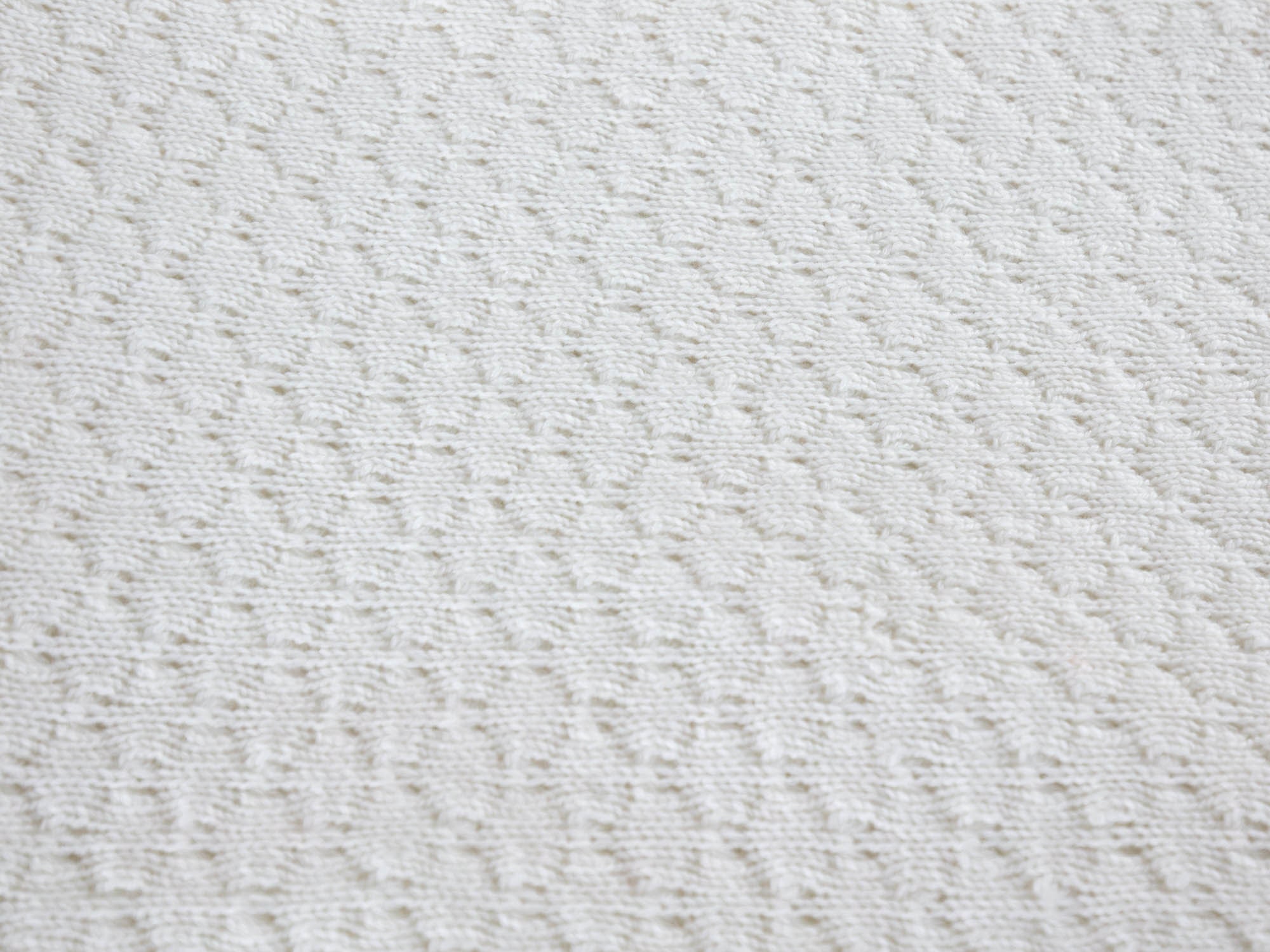 Ivory Handknit Merino Wool Baby Blanket for Girl or Boy. Handmade New