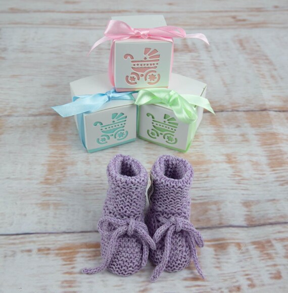Tricot de chaussons pour nouveau-né, chaussons bébé tricotés à la